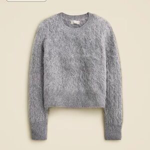Jcrew brushed cable cashmere sweater, gray, size small. NWT.